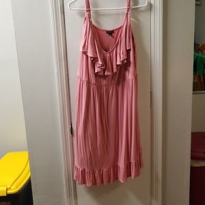 Salmon pink spaghetti strapped Torrid dress